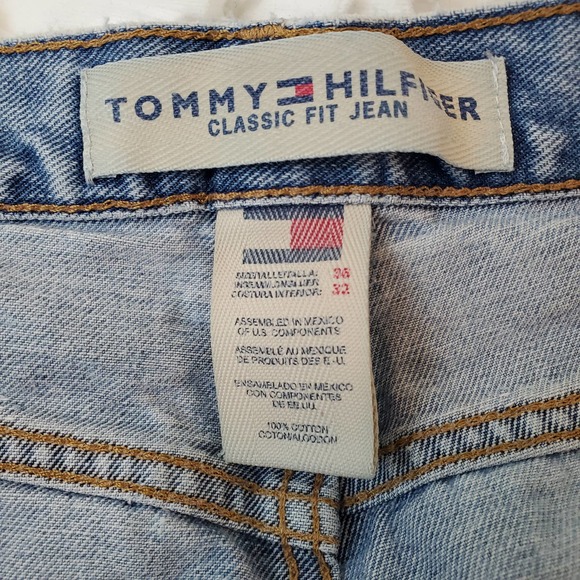 TOMMY HILFIGER | DISTRESSED MEDIUM WASH DENIM CASUAL CLASSIC JEANS MEN'S 36 X 32 - Picture 12 of 16